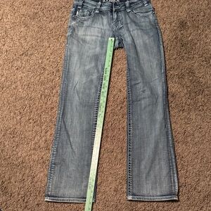 Rock & Roll Cowgirl Faded Light Gray Bootcut Jeans